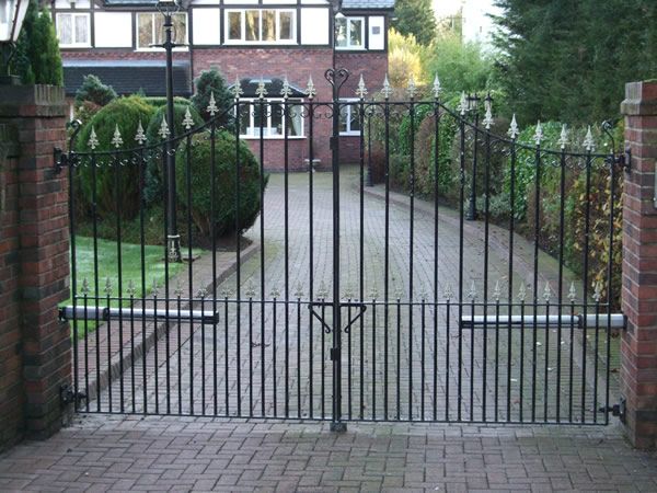 black driveway gates