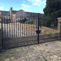 black driveway gate in Liverpool